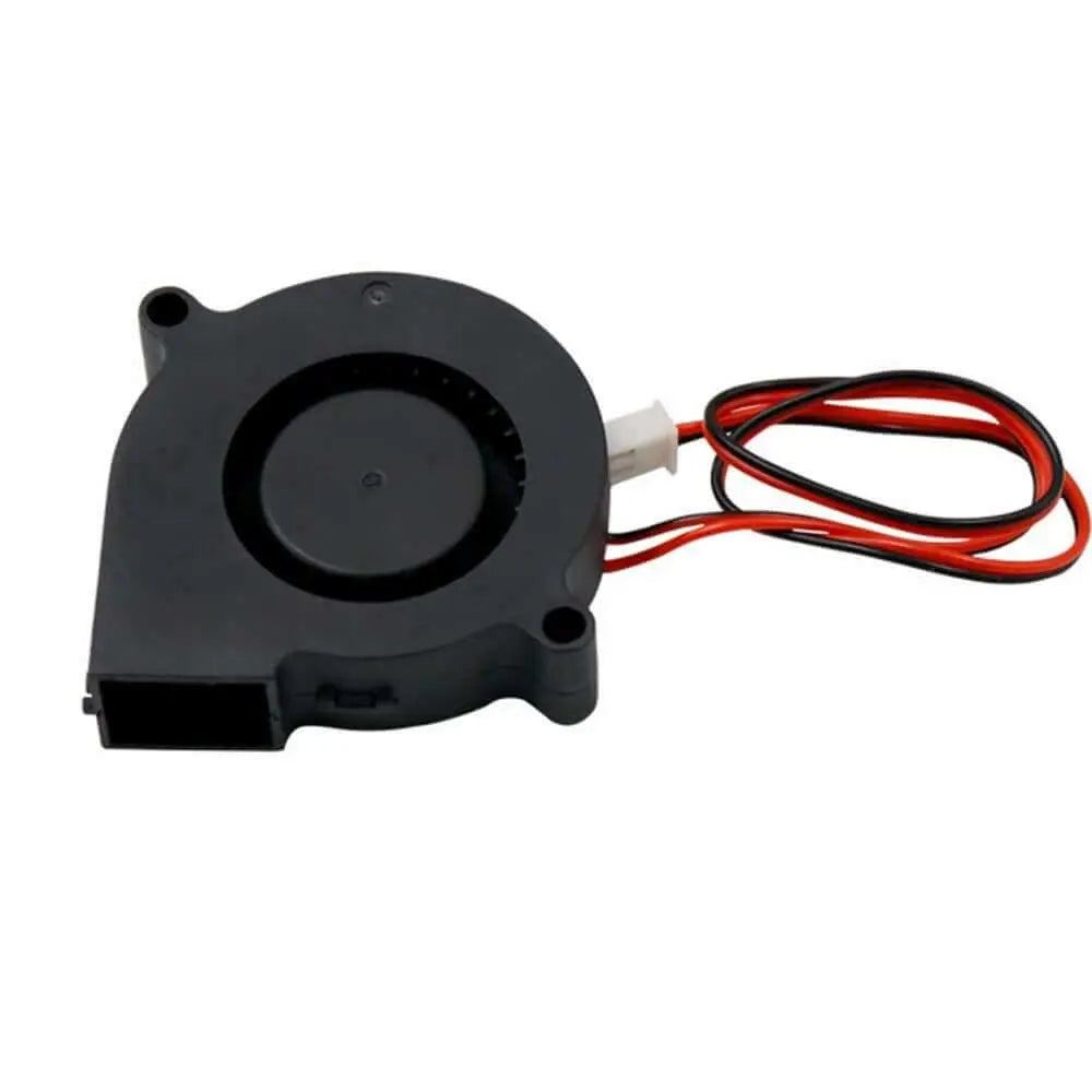 Black plastic 12V 24V cooling turbine fan for heatsinks.