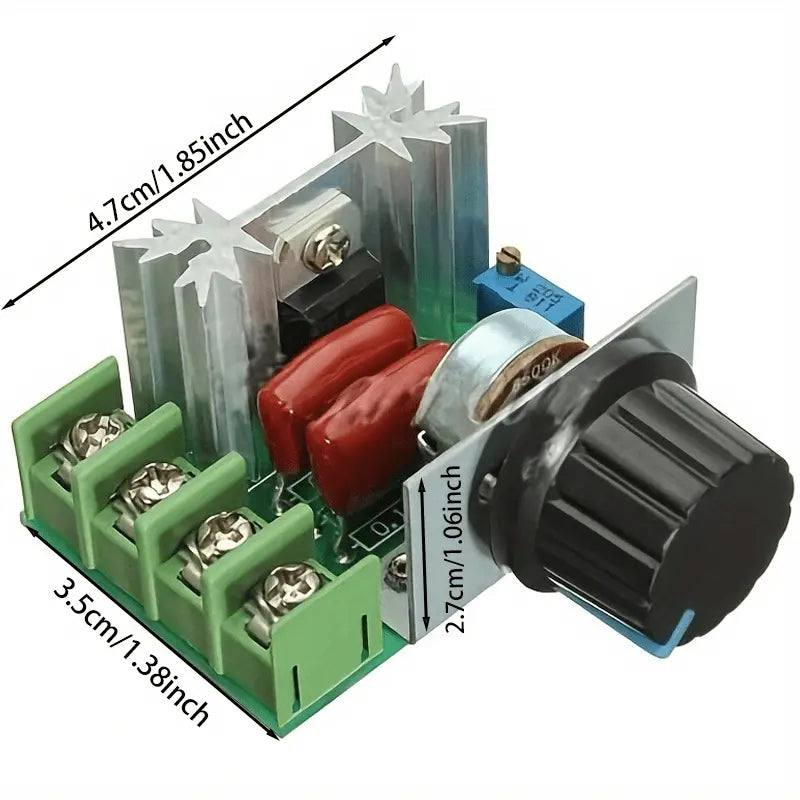 AC Motor Speed Controller with adjustable knob and durable components.