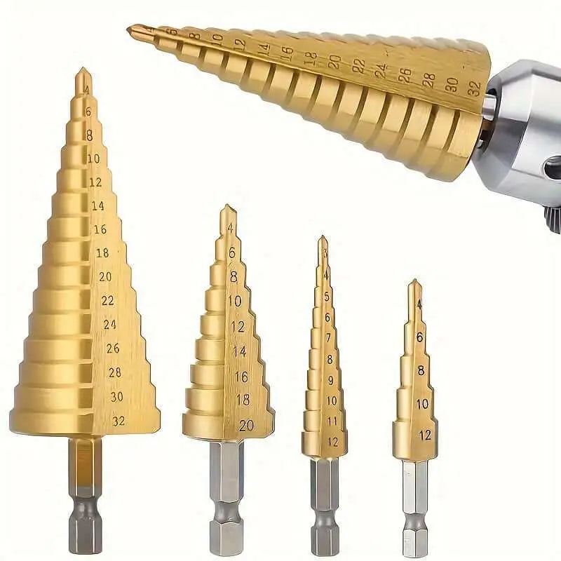 3 piece titanium coated drill bit set for versatile drilling tasks.