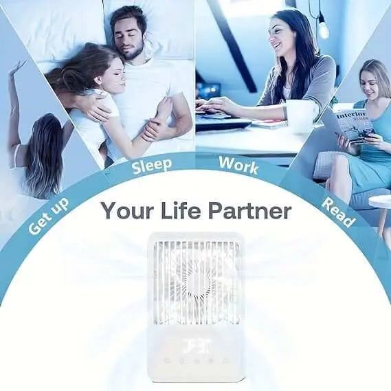 Portable air conditioner for personal cooling at home or office.